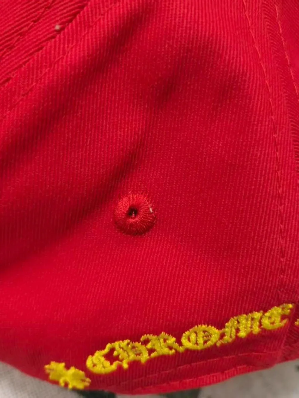 Chrome Hearts CH Logo Embroidered Baseball Cap, Red